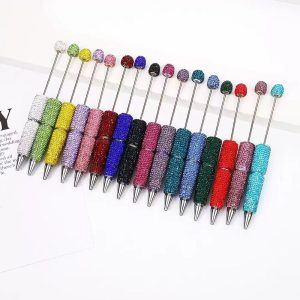 DIY Solid Color Rhinestone Beaded Pen